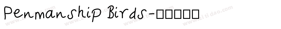 Penmanship Birds字体转换